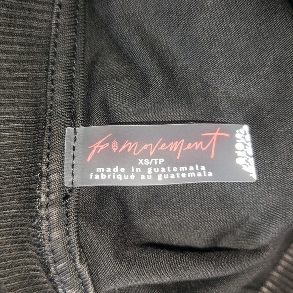 Free People Hot Shot Tee Romper  Black XS NWT - Picture 4 of 14